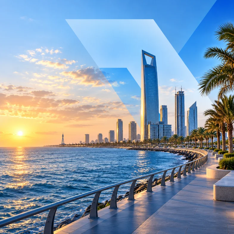 Jeddah waterfront and city skyline